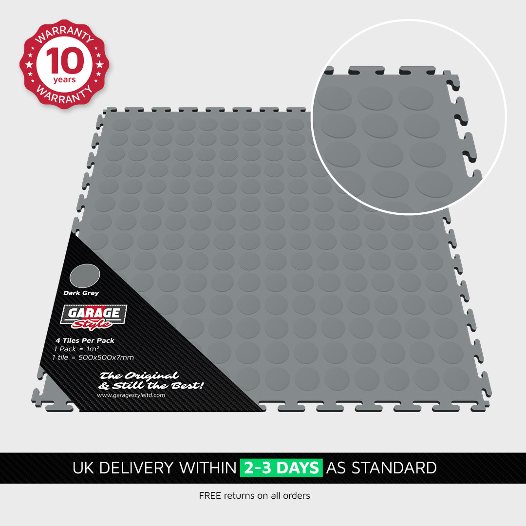 Garage Floor Tile (Premium Raised Disc)
