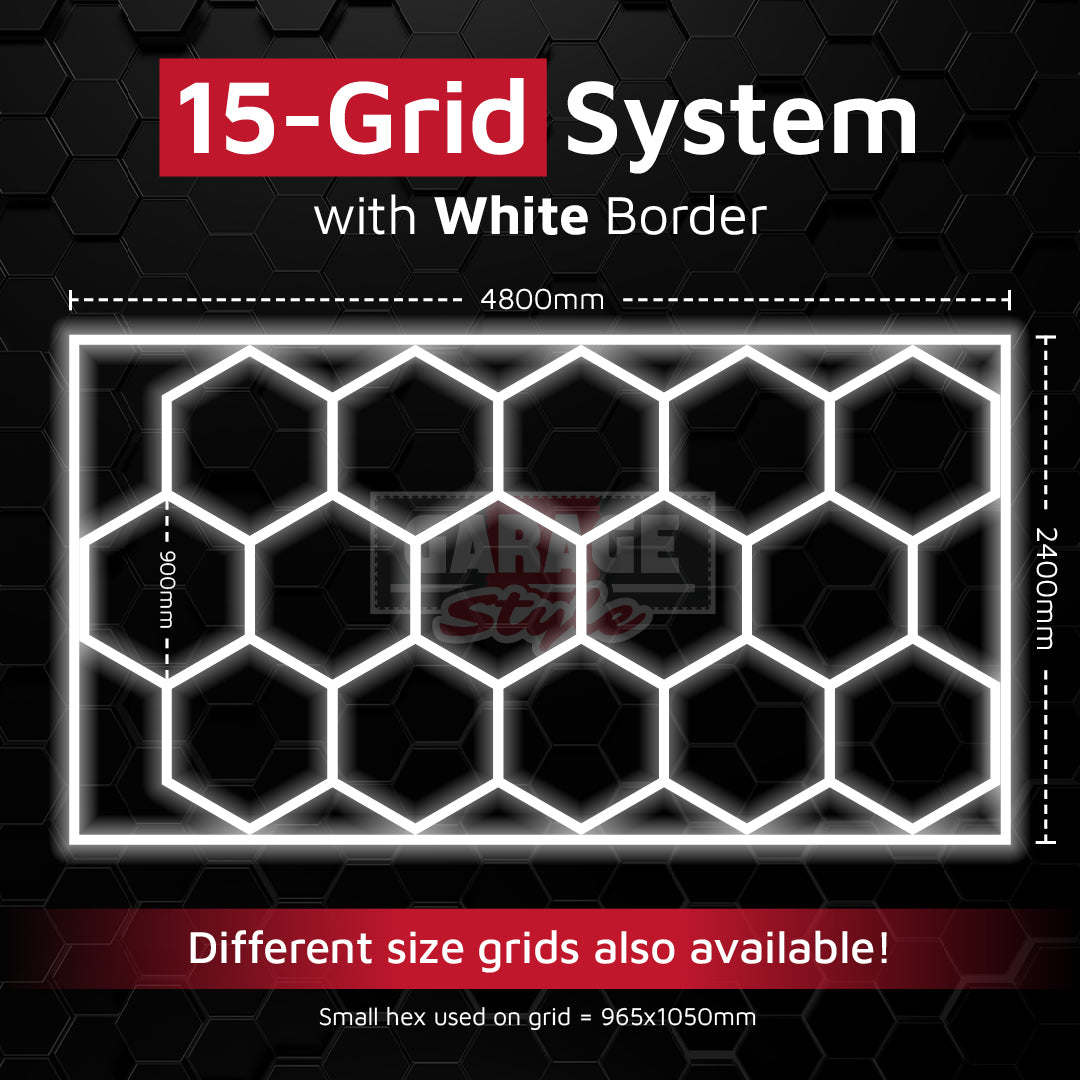 Hexagon Lighting 15 Grid System With Border