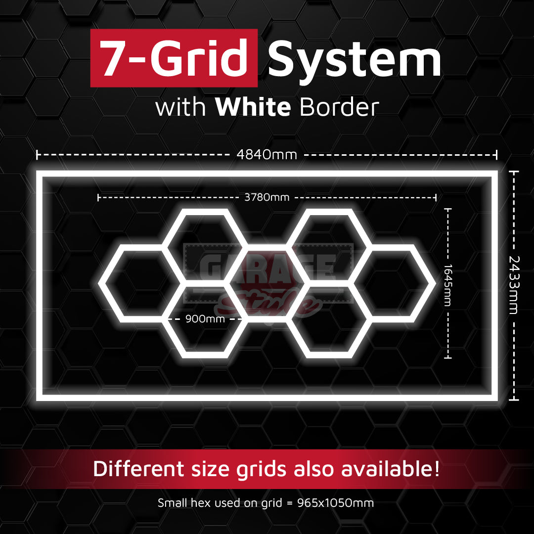 Hexagon Lighting 7 Grid System With Border