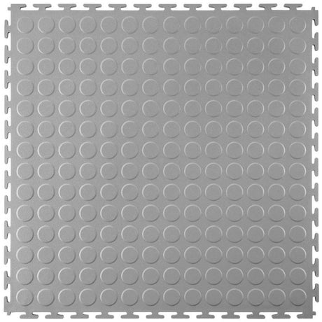 Light Grey Garage Floor Tile Premium Raised Disc