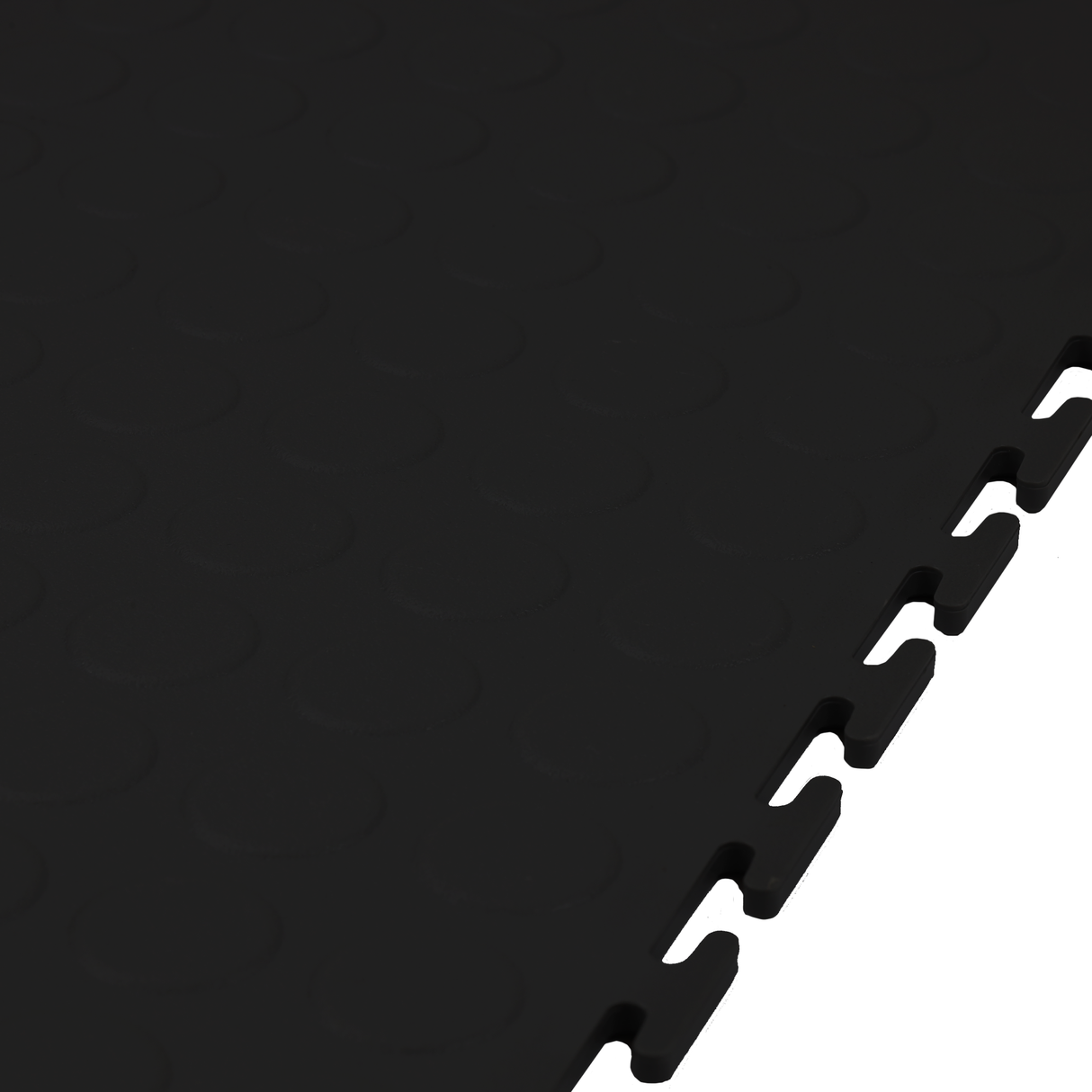 Black Garage Floor Tile Premium Raised Disc
