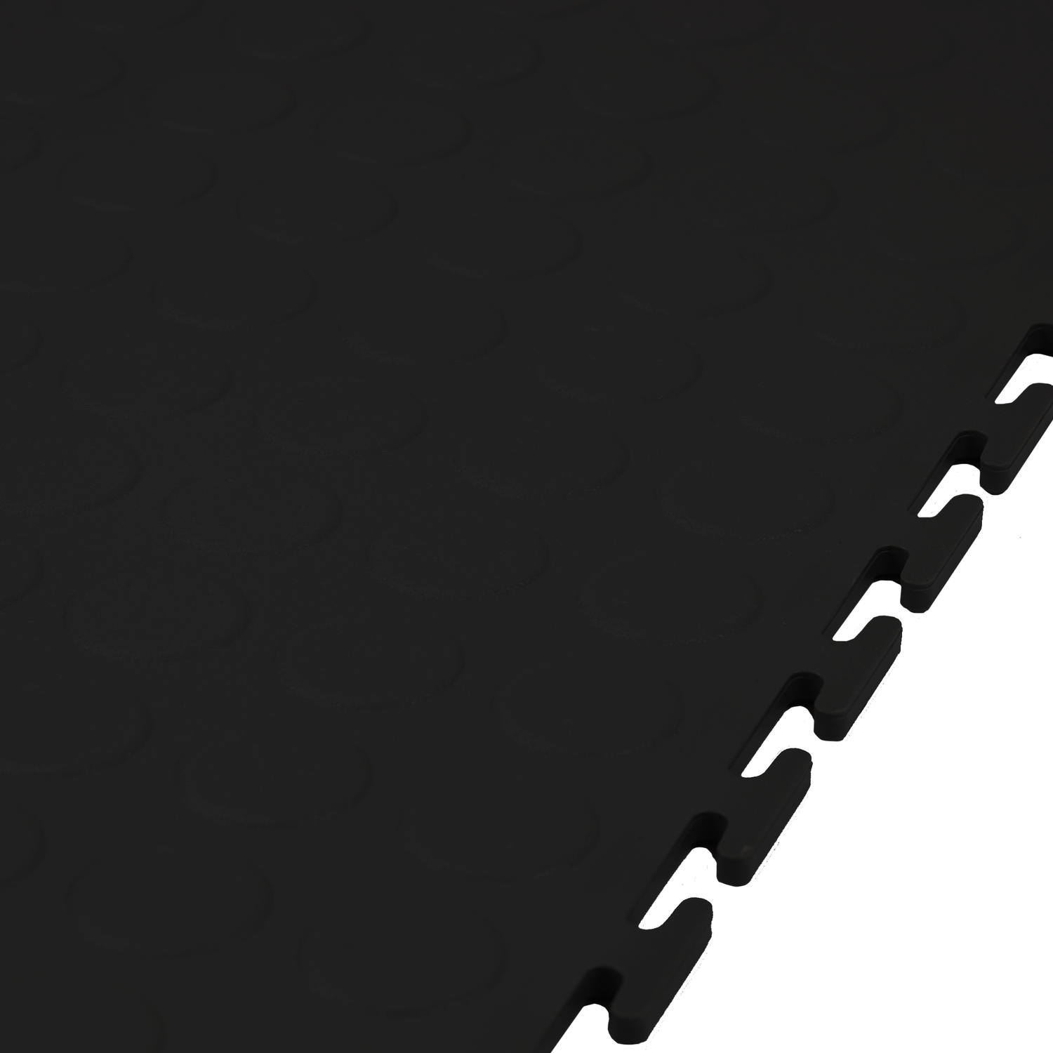 Black Garage Floor Tile Premium Raised Disc