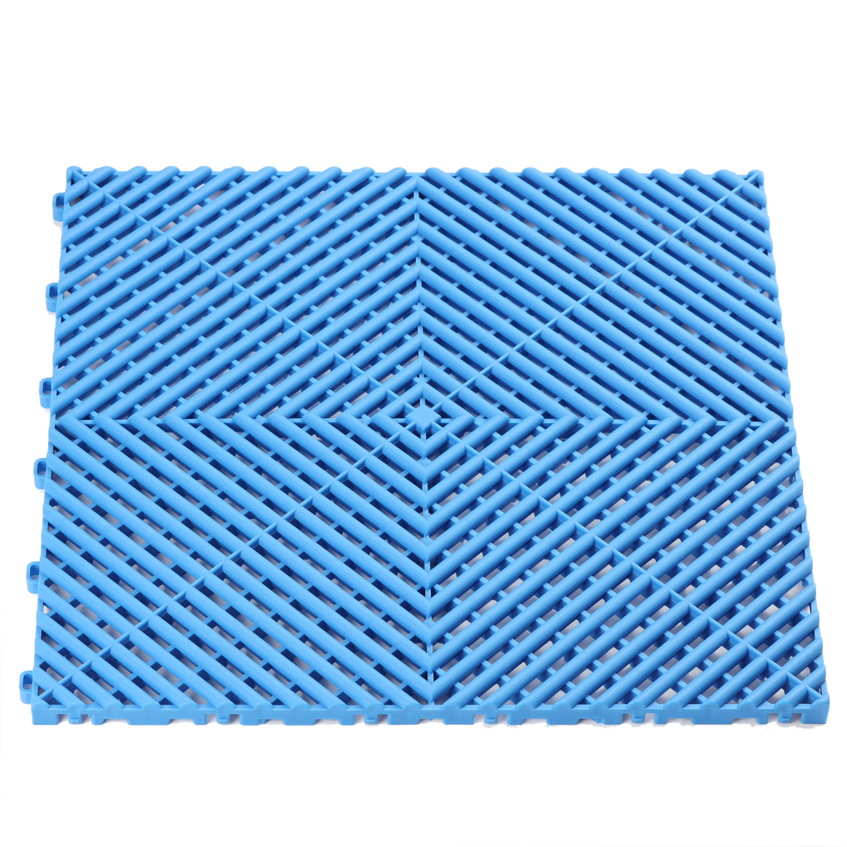 blue vented garage floor tile