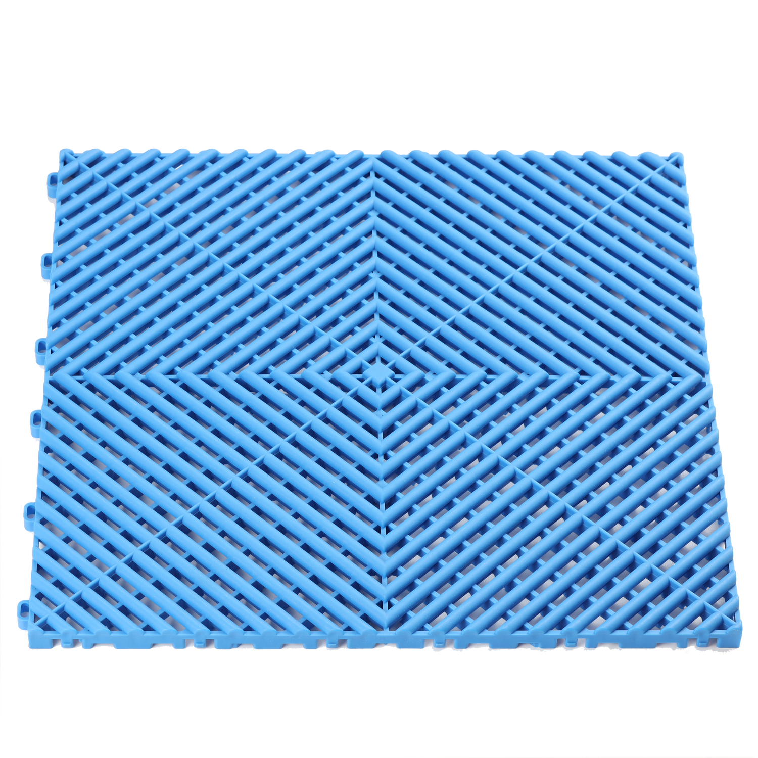 blue vented garage floor tile