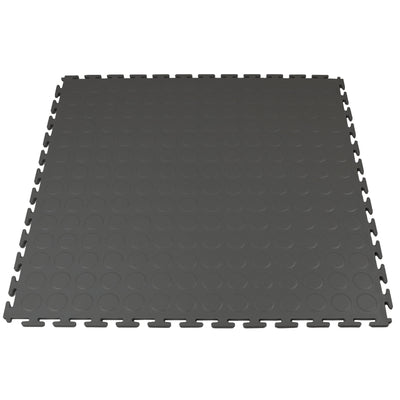 Dark Grey Garage Floor Tile Premium Raised Disc