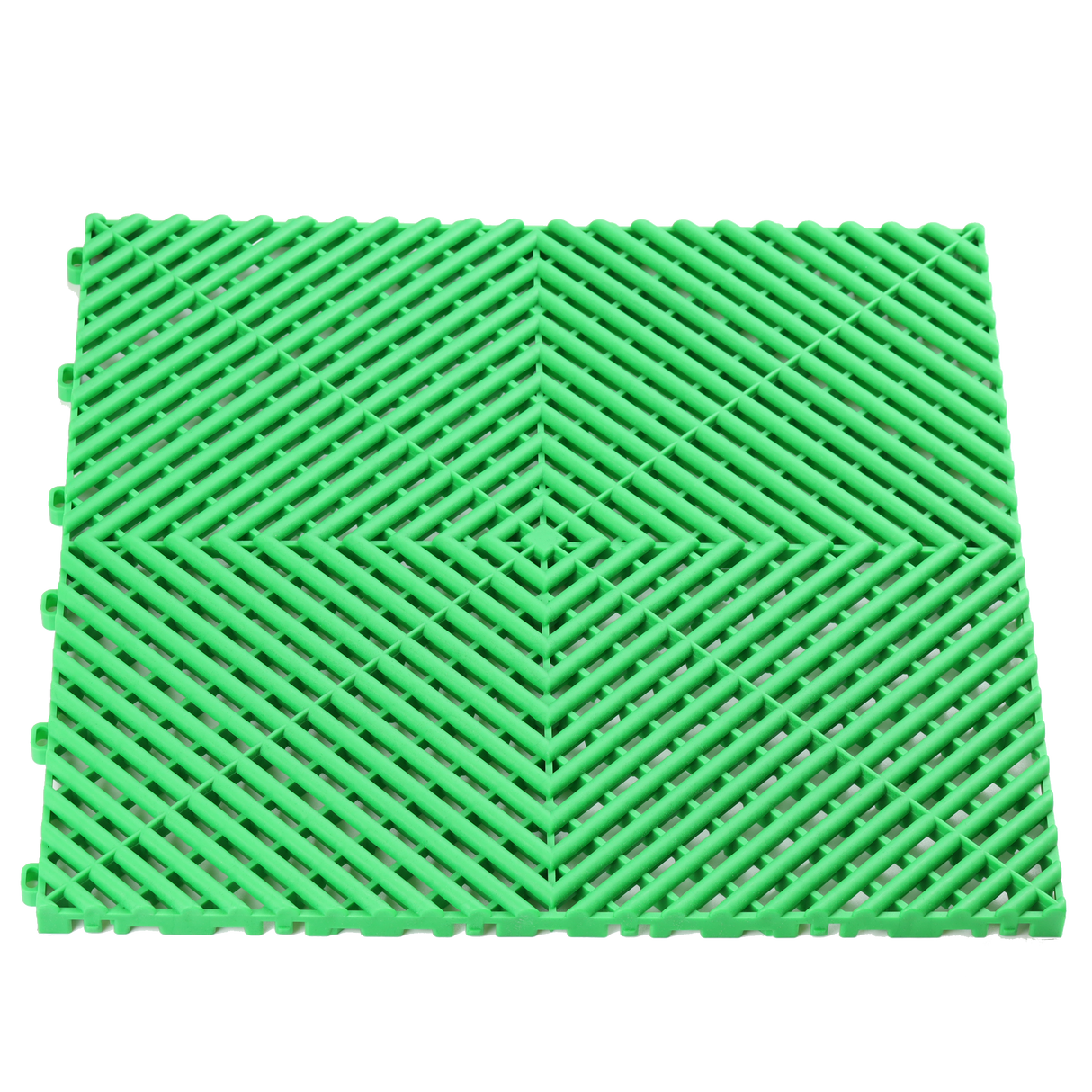 green vented garage floor tile