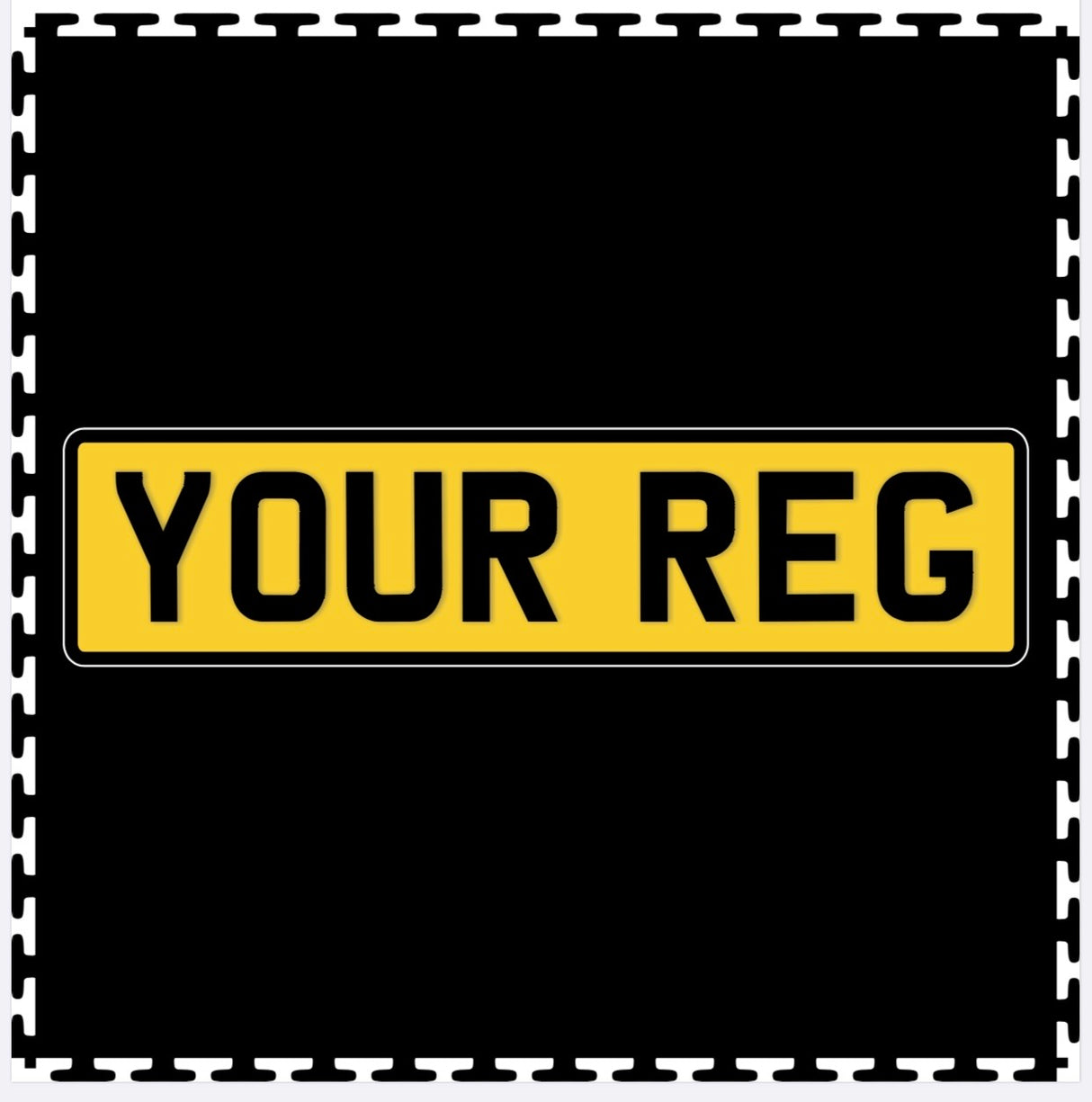 Custom Number Plate Printed Tile (500mm x 500mm)