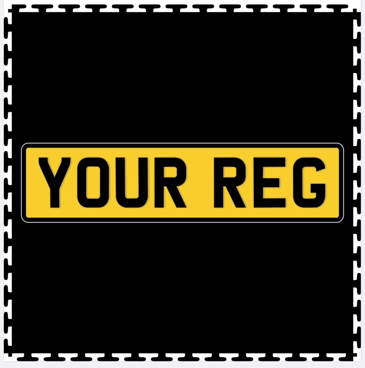 Custom Number Plate Printed Tile (500mm x 500mm)