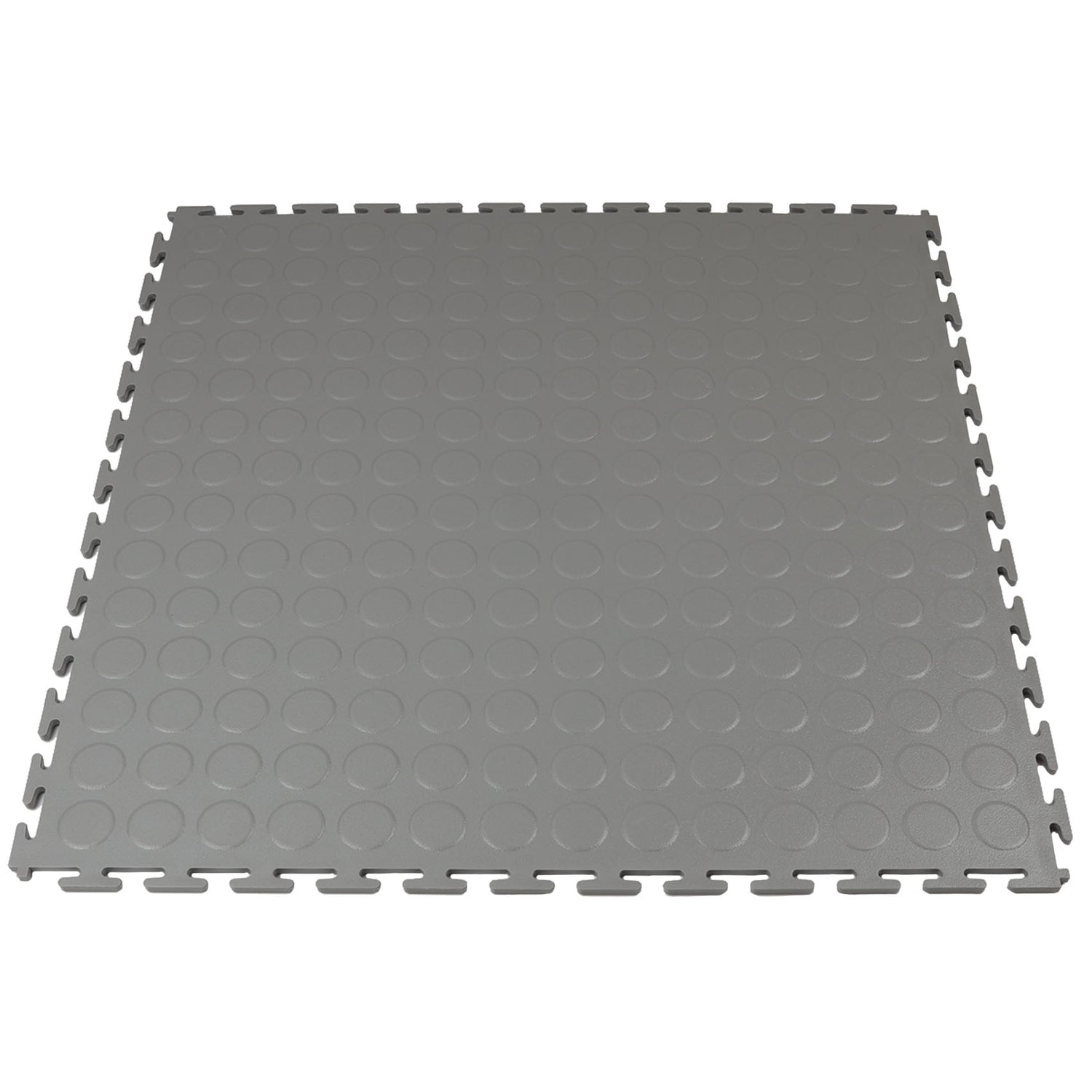 Light Grey Garage Floor Tile Premium Raised Disc