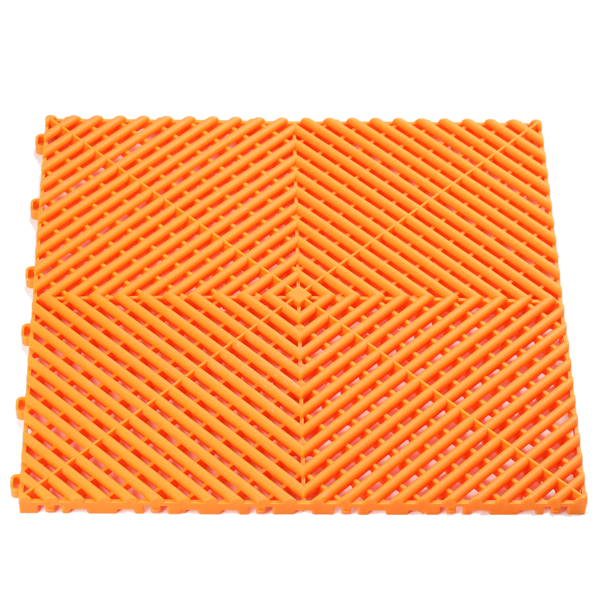orange vented garage floor tile