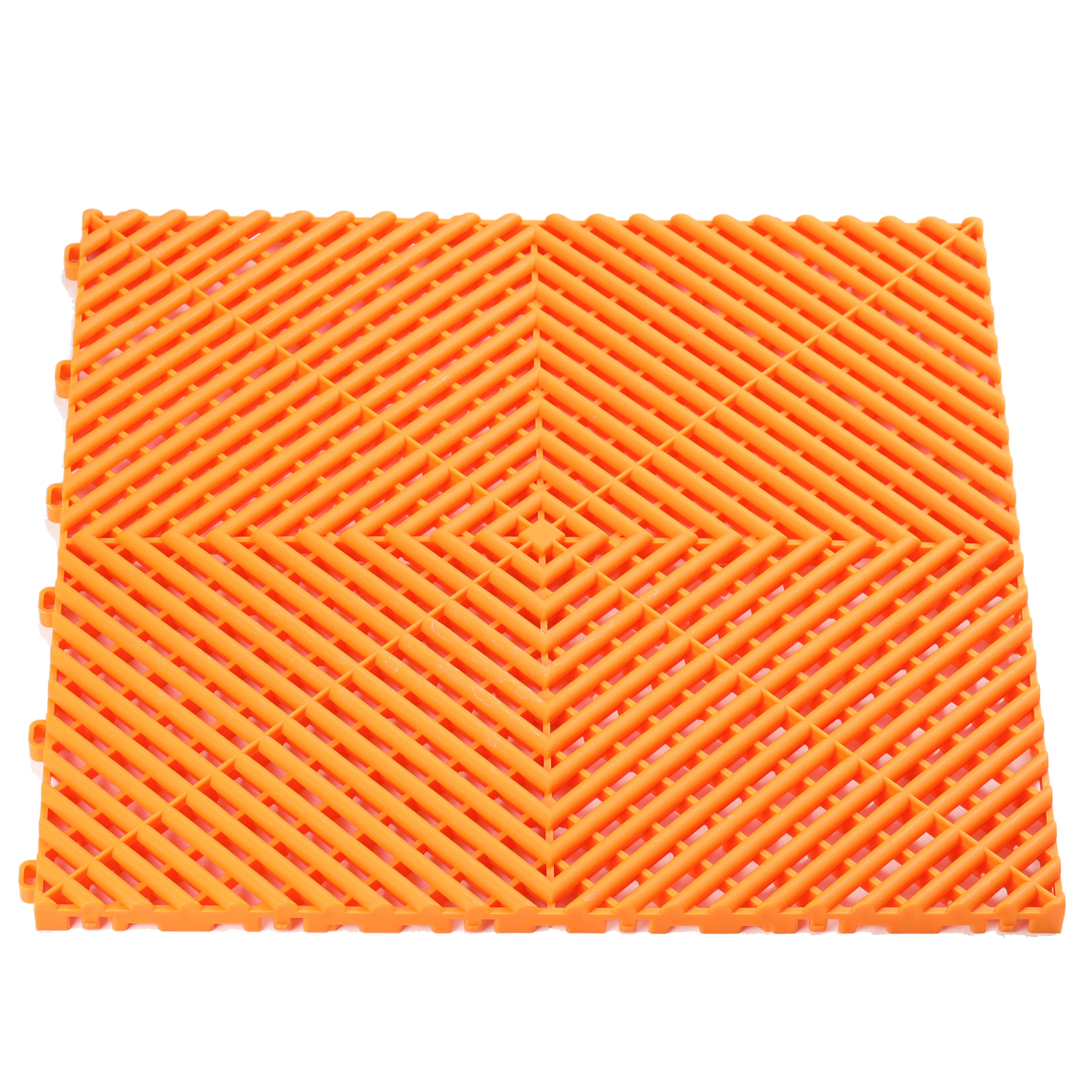 orange vented garage floor tile