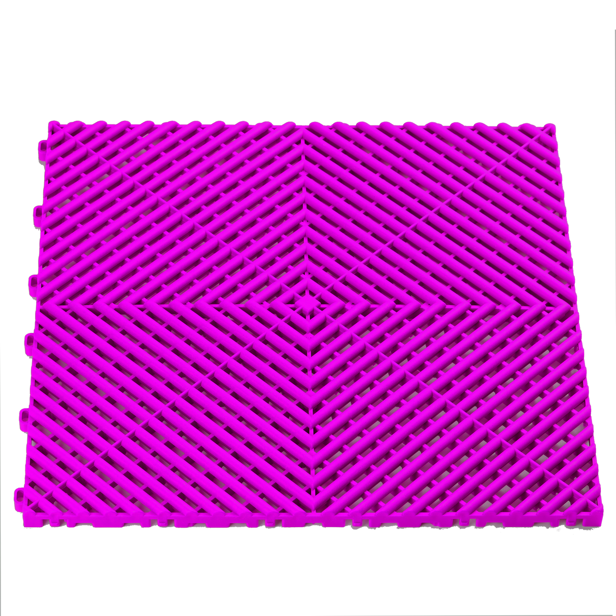 pink vented garage floor tile