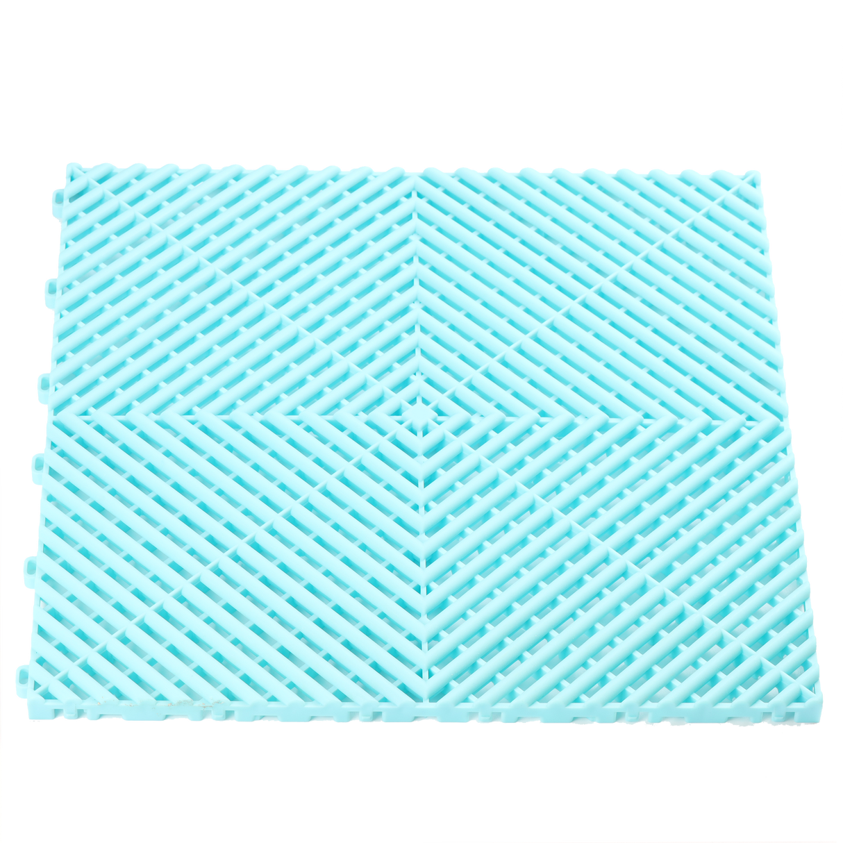 turquoise vented garage floor tile