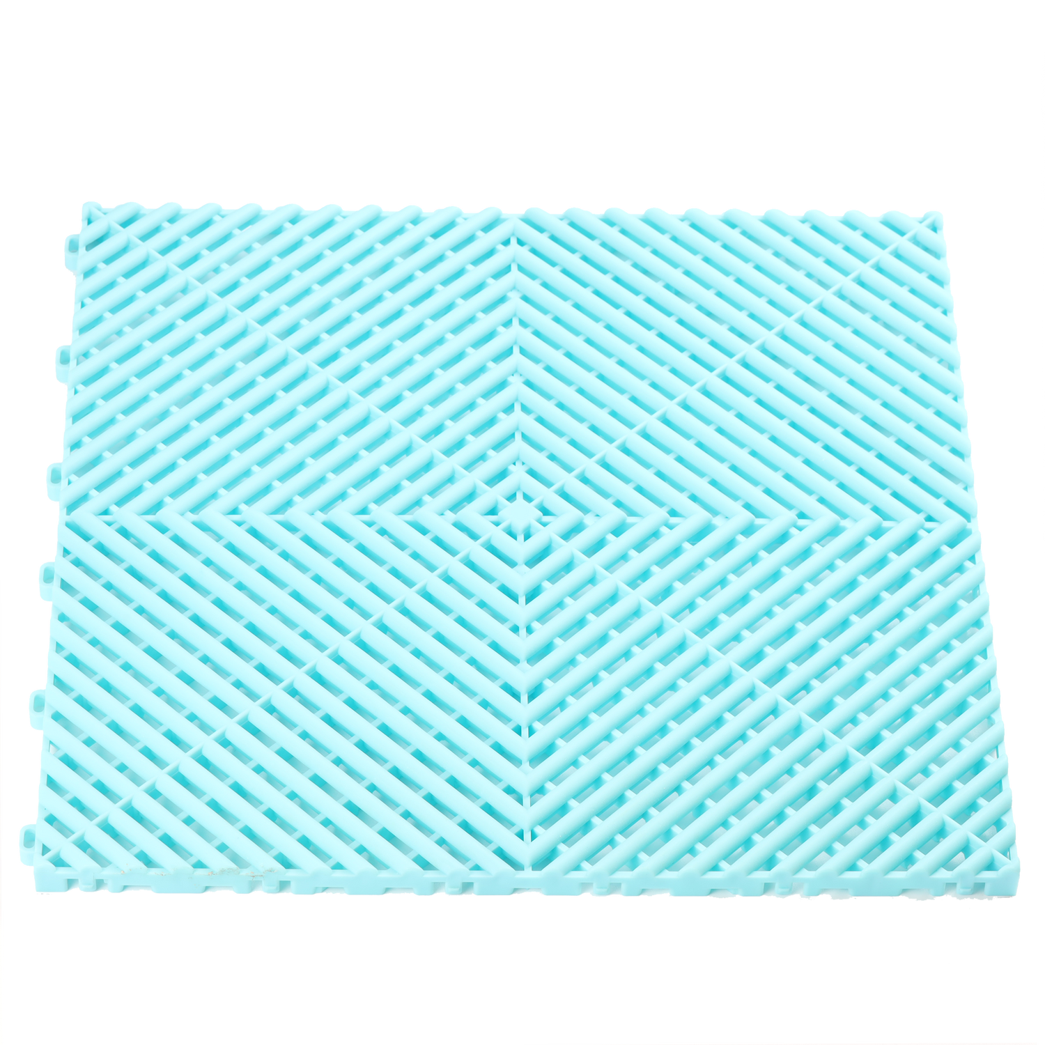 turquoise vented garage floor tile