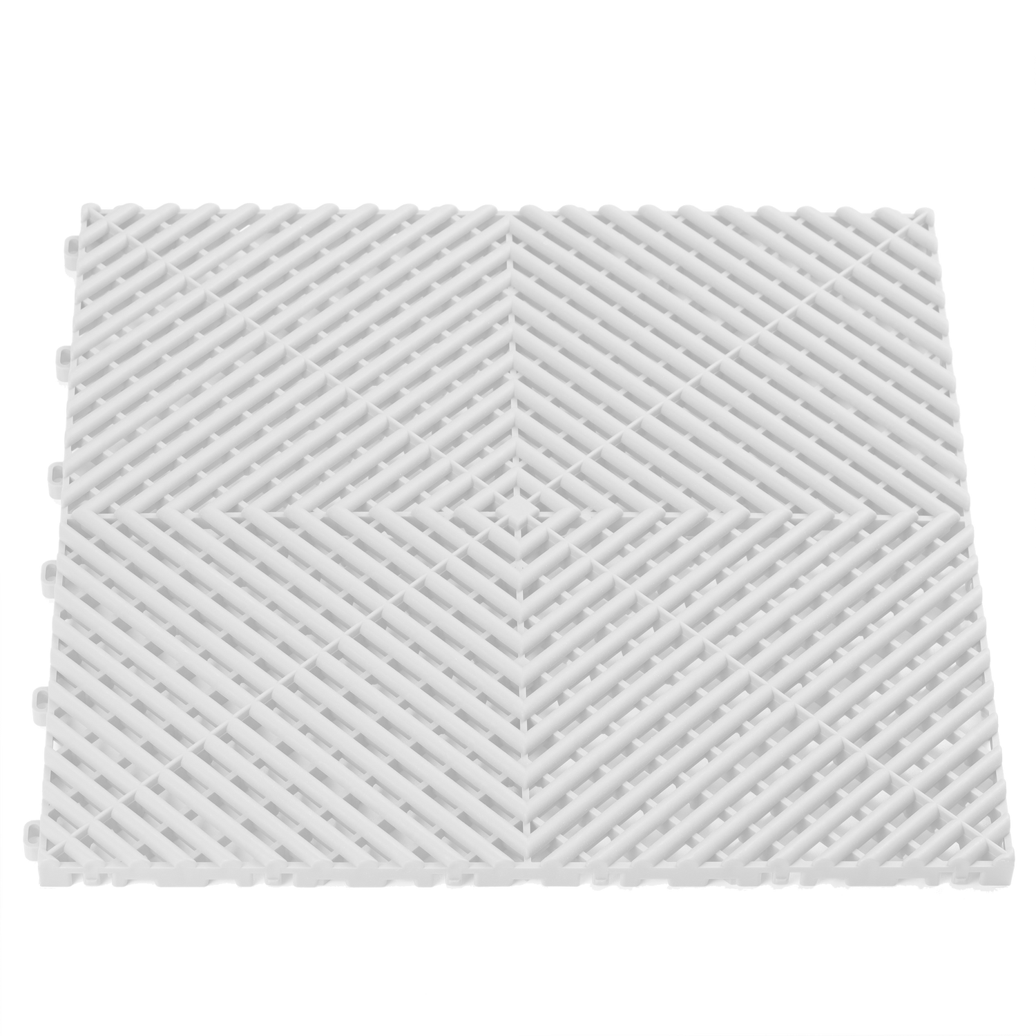 white vented garage floor tile