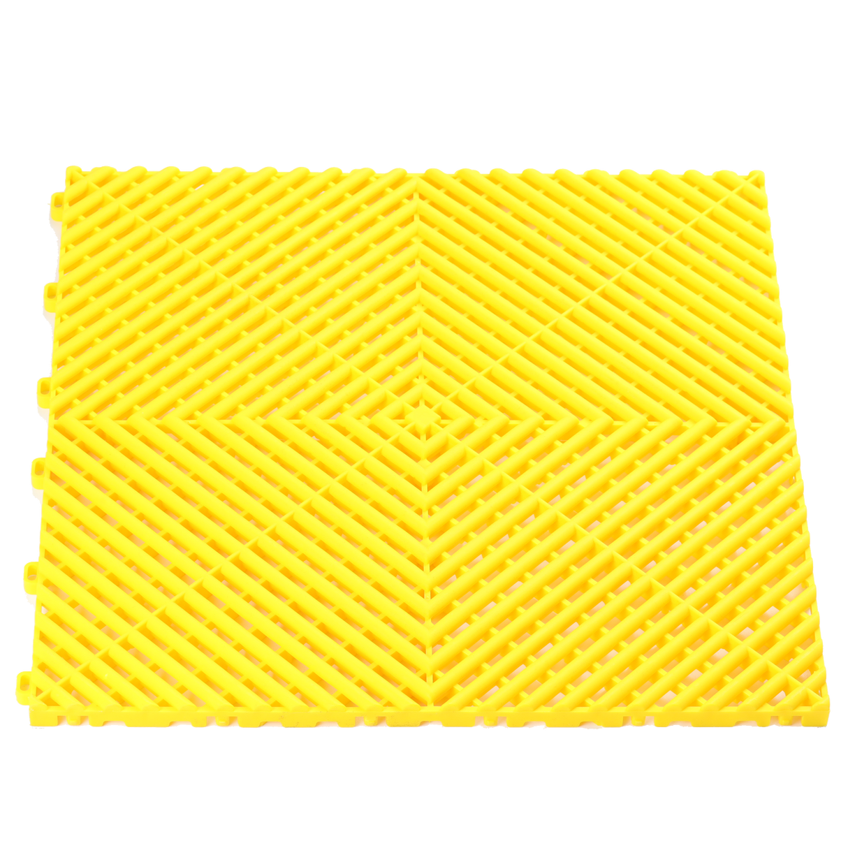 yellow vented garage floor tile