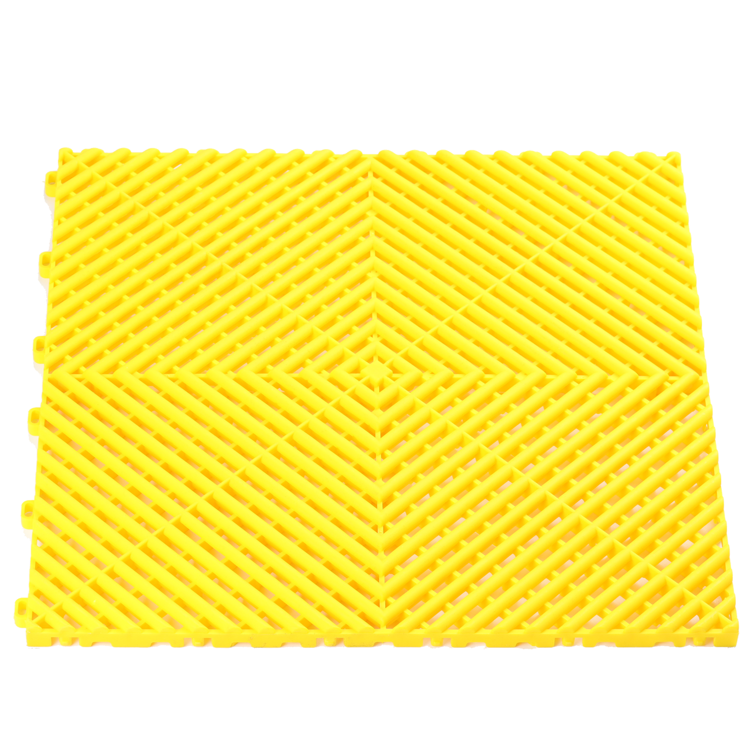 yellow vented garage floor tile