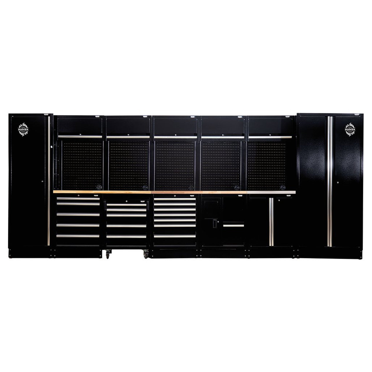 BUNKER® Modular Storage Combo with Sink and Hardwood Worktop (25 Piece)