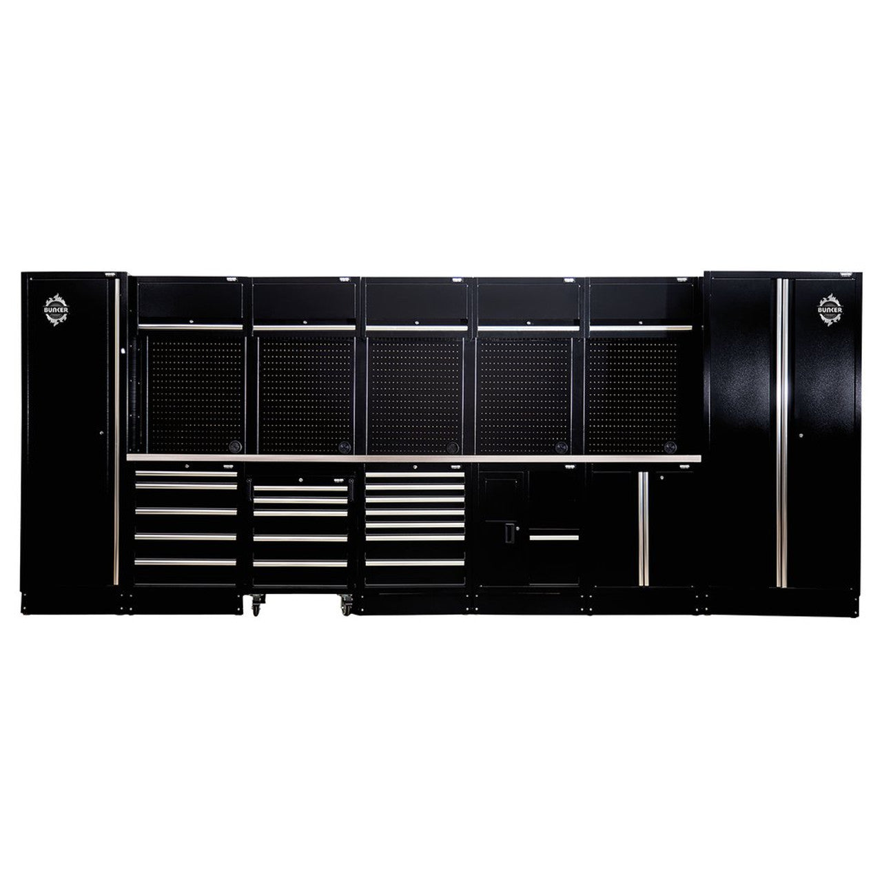 BUNKER® Modular Storage Combo with Stainless Steel Worktop (25 Piece)