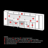 BUNKER® Modular Storage Combo with Stainless Steel Worktop (25 Piece)