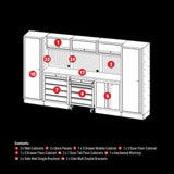 BUNKER® Modular Storage Combo with Hardwood Worktop