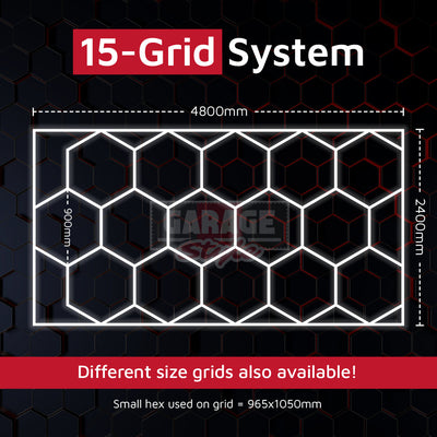 Hexagon Lighting 15 Grid System With Border
