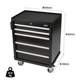 BUNKER® Modular Mobile Cabinet, 5 Drawer, 646mm