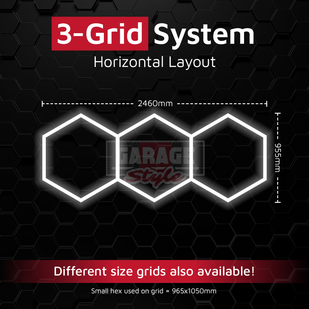 Hexagon Lighting 3 Grid In Line System