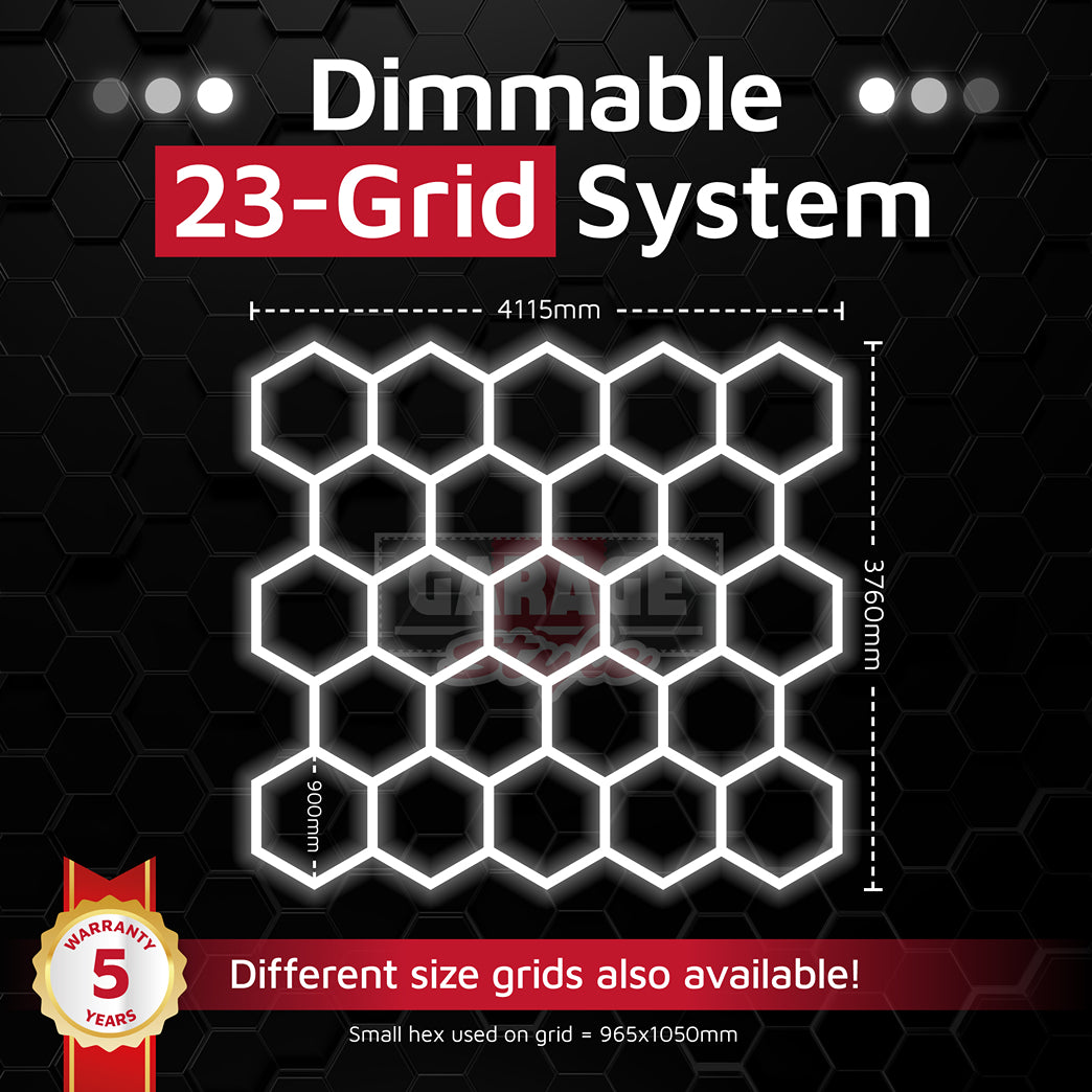Dimmable Hexagon Lighting 23 Grid System