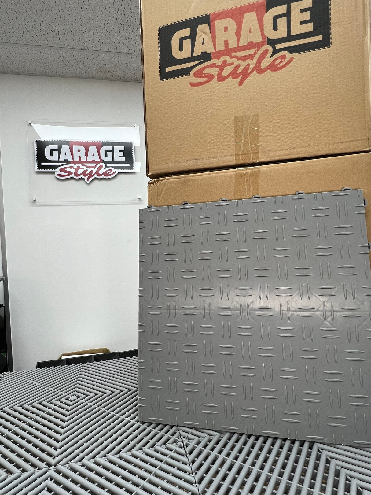 Chequerplate Effect Tiles - Per M2