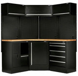 BUNKER® Modular Corner Storage Combo with Hardwood Worktop (18 Piece)