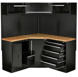 BUNKER® Modular Corner Storage Combo with Hardwood Worktop (18 Piece)