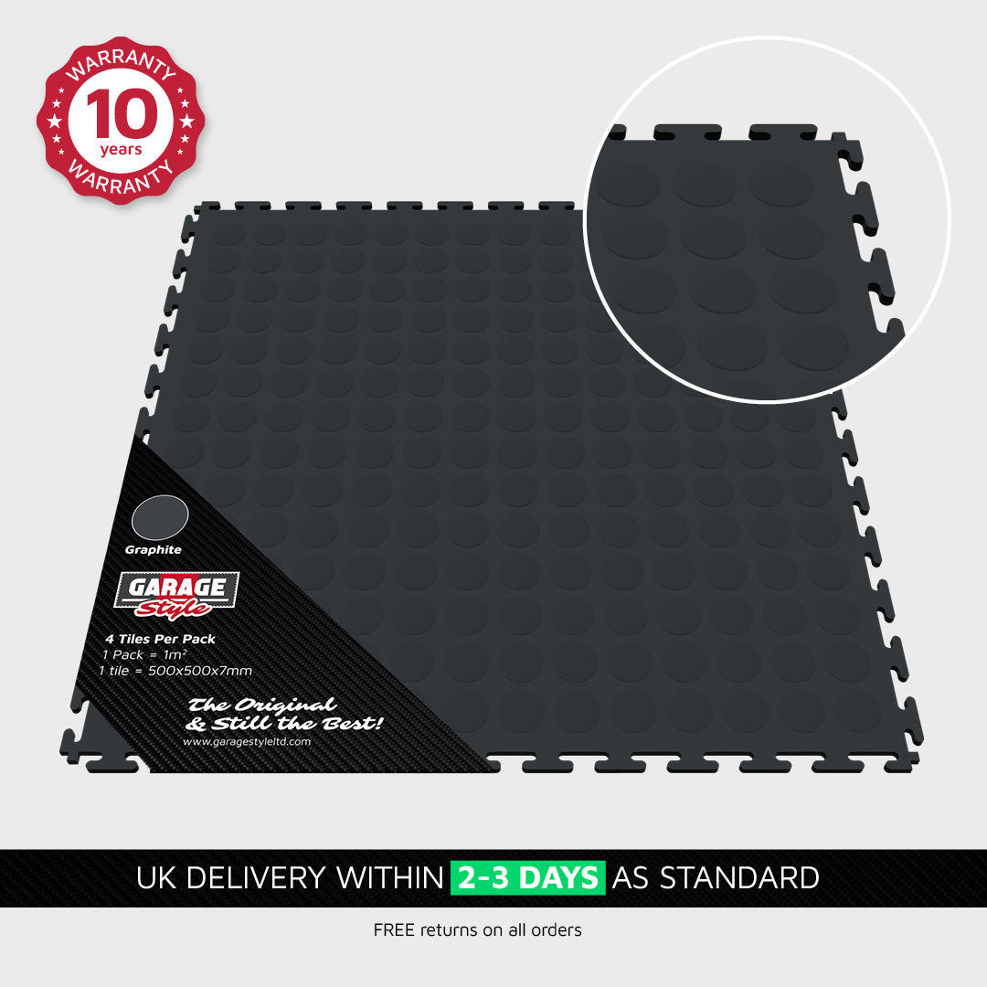 Garage Floor Tile (Premium Raised Disc)