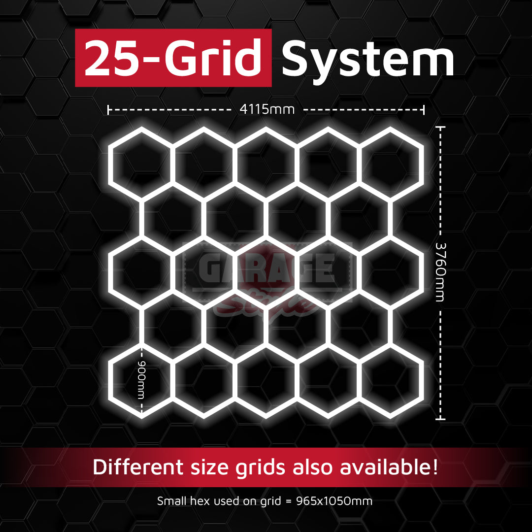 Hexagon Lighting 25 Grid System