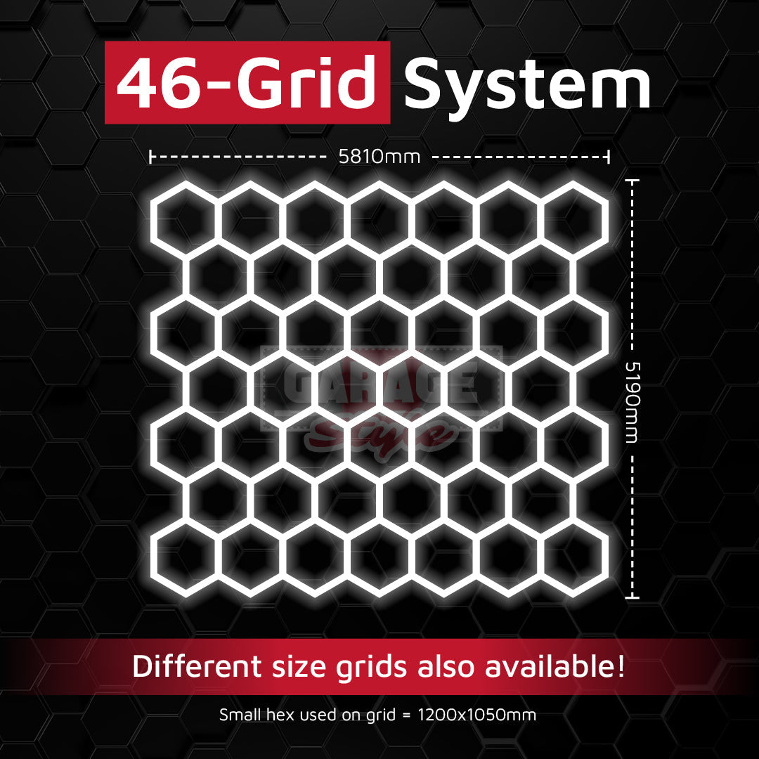 Dimmable Hexagon Lighting 46 Grid System