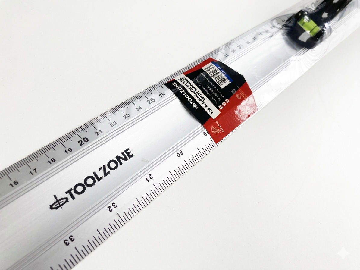 1 Metre Ruler - Lightweight Aluminium