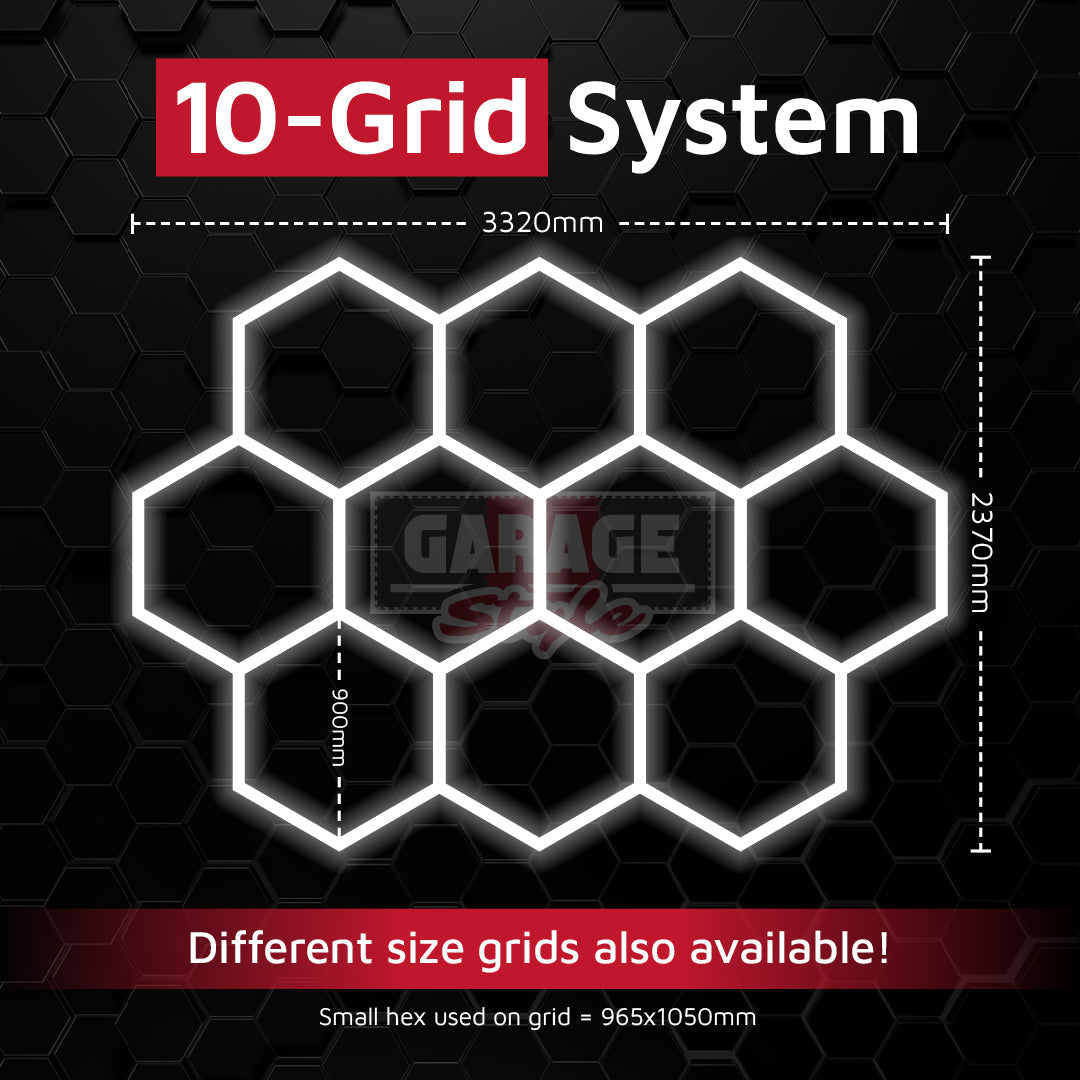 Dimmable Hexagon Lighting 10 Grid System