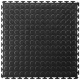 Black Garage Floor Tile Premium Raised Disc