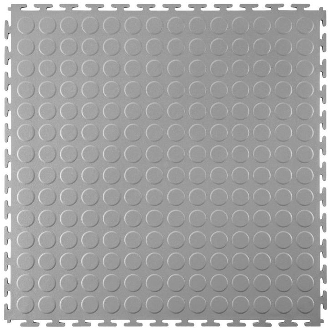 Light Grey Garage Floor Tile Premium Raised Disc