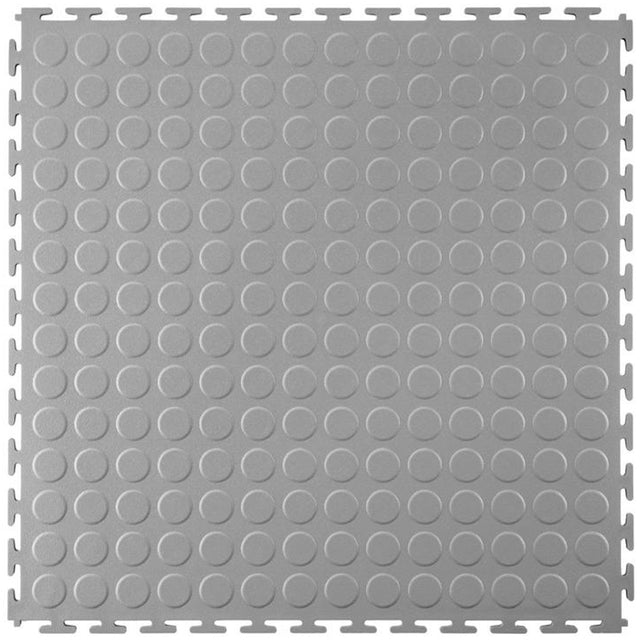Light Grey Garage Floor Tile Premium Raised Disc