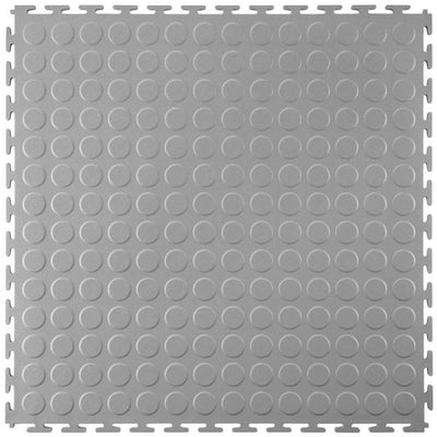 Light Grey Garage Floor Tile Premium Raised Disc
