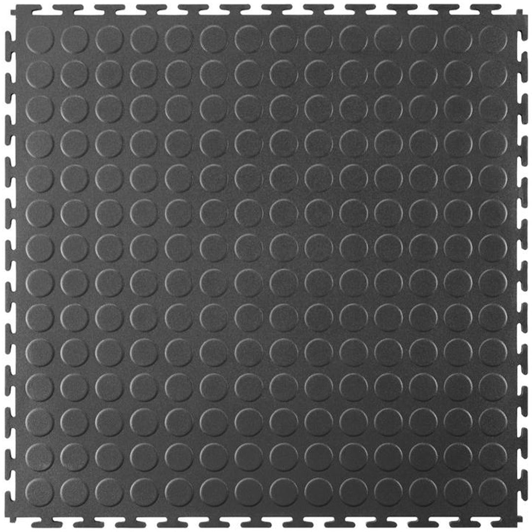 Graphite Garage Floor Tile Premium Raised Disc