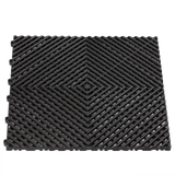 black vented garage floor tile