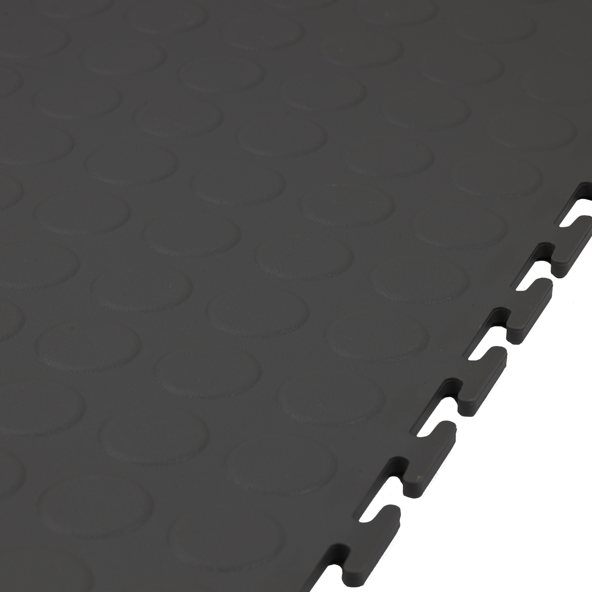 Dark Grey Garage Floor Tile Premium Raised Disc