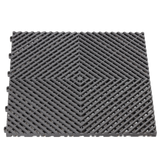 dark grey vented garage floor tile