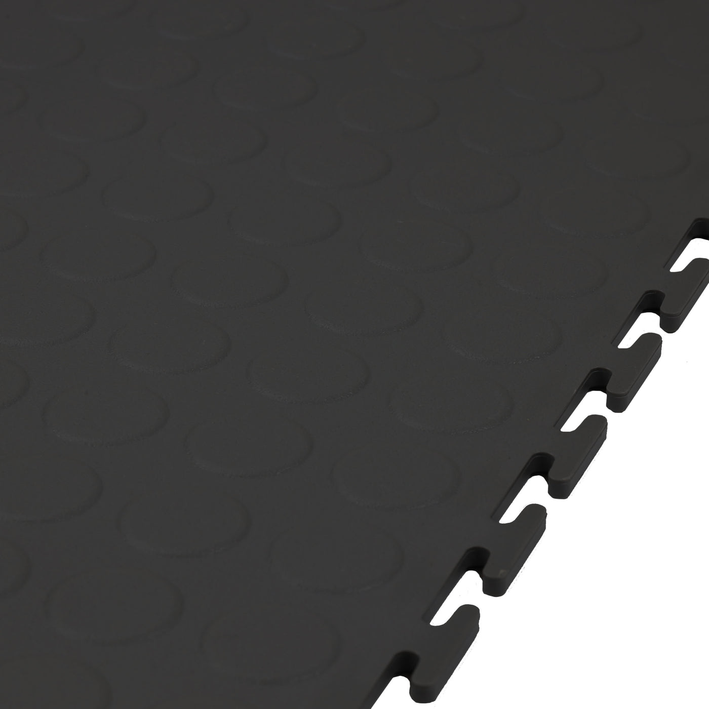 Graphite Garage Floor Tile Premium Raised Disc