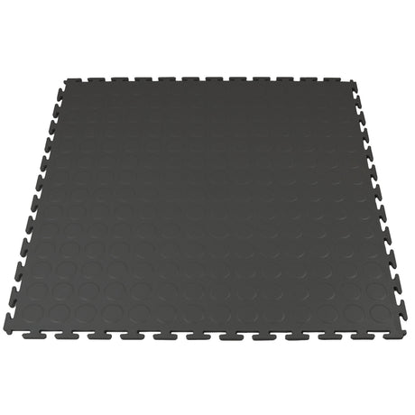 Graphite Garage Floor Tile Premium Raised Disc