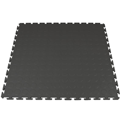 Graphite Garage Floor Tile Premium Raised Disc