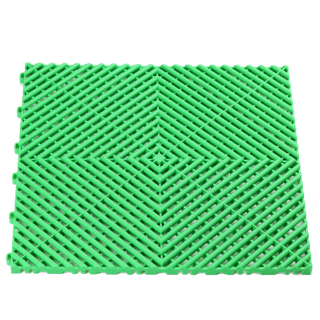 green vented garage floor tile