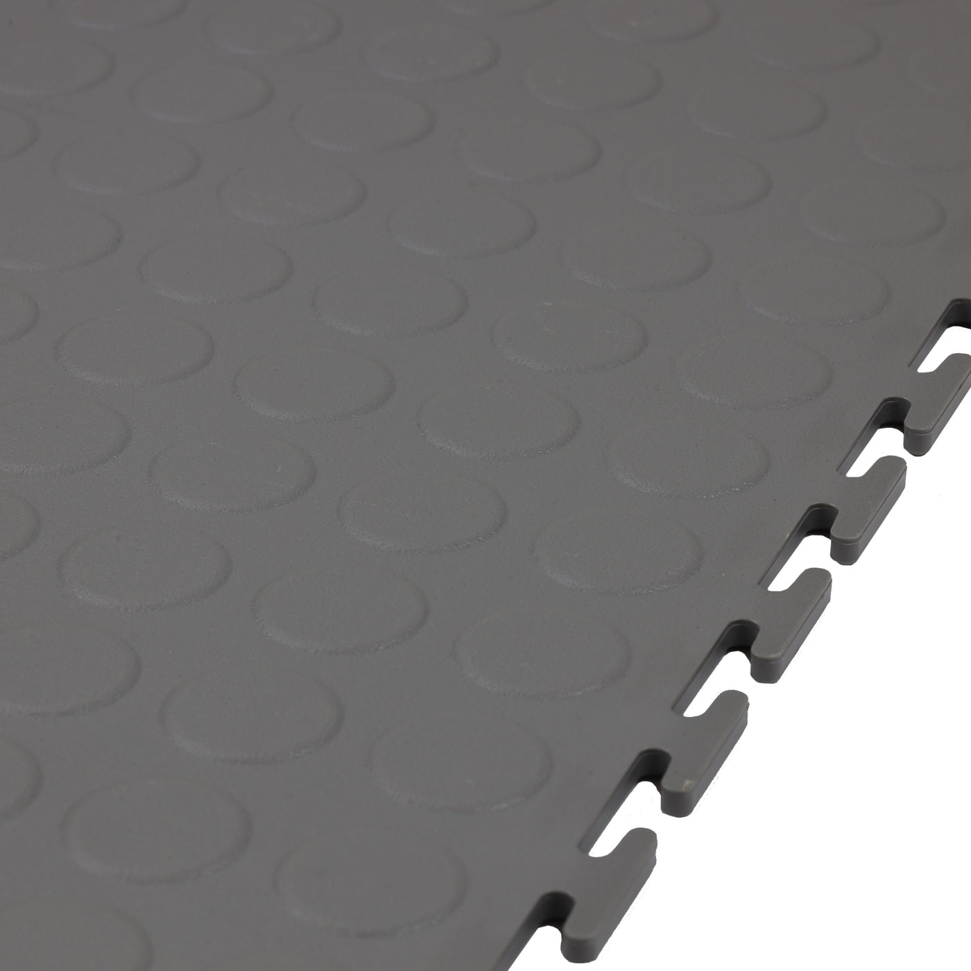 Light Grey Garage Floor Tile Premium Raised Disc
